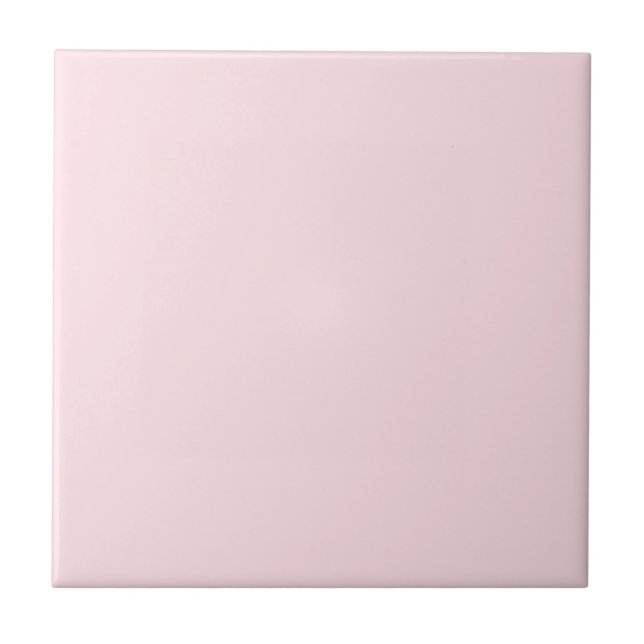 Carreau Misty Rose clair bébé rose couleur solide Arrière  (Devant)