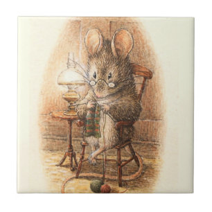Carreau "Mme Mouse Tricot" par Beatrix Potter