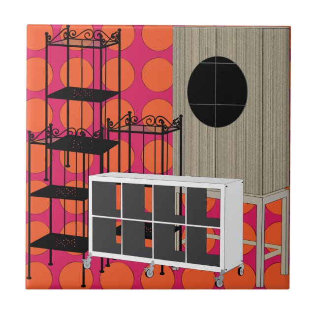 Carreau Mobilier Ikea Abris Carrelage orange (Devant)