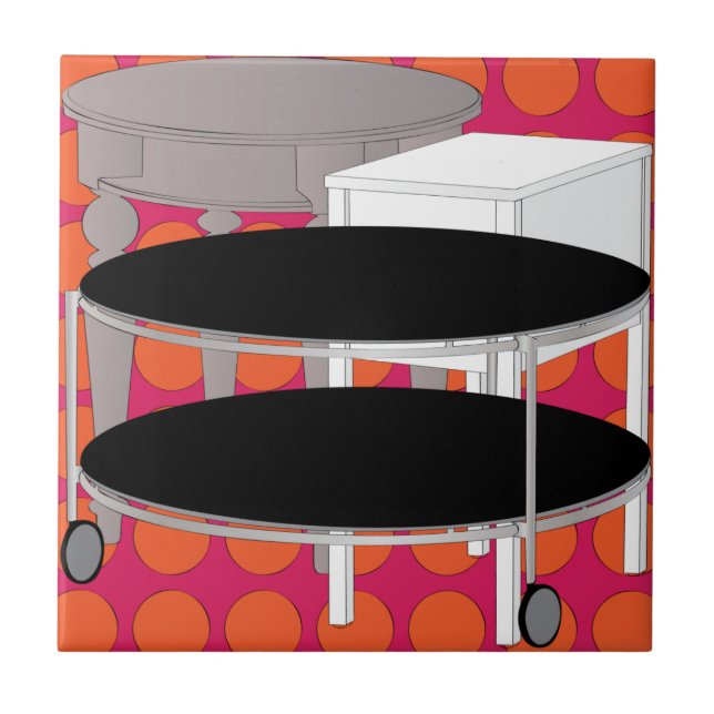 Carreau Mobilier Ikea Tables Carrelage orange (Devant)