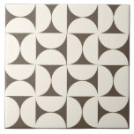 Carreau Mocha BrownMochaModerne géométrique Semi cercles C<br><div class="desc">Les carreaux en demi-cercle marron Mocha sont les carreaux muraux géométriques parfaits pour votre salle de bain ou votre cuisine. Ce carrelage de couleur marron est un teint marron clair avec un demi-cercles crème off pour un décor de maison classique moderne du milieu du siècle sur tendance pour 2025 comme...</div>