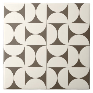 Carreau Mocha BrownMochaModerne géométrique Semi cercles C