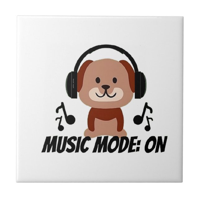 Carreau Mode Musique activé � Ambiance dessin animé Chien  (Devant)