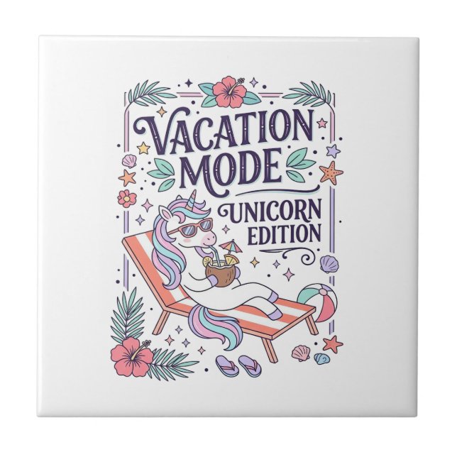 Carreau Mode Vacances Licorne Édition Licorne Application  (Devant)