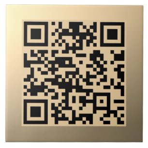 Carreau Modèle de code QR immédiatement modifiable   Or Fa