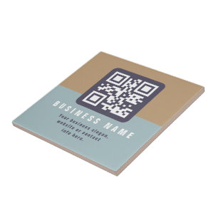 Carreau Modèle de code QR moderne éditable Couleurs atté