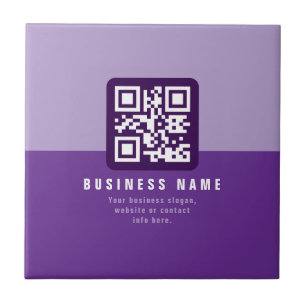 Carreau Modèle de code QR moderne modifiable   Purples