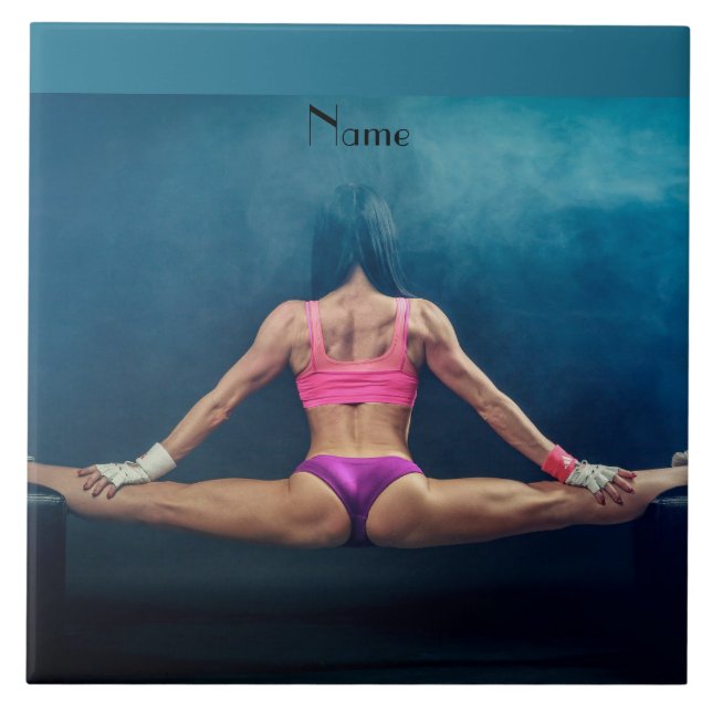 Carreau Modèle de condition physique féminine Split Thunde (Devant)