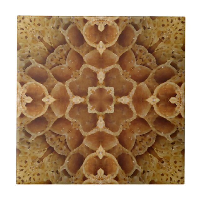 Carreau Modèle de fleur à 4 coins géométrique (Devant)