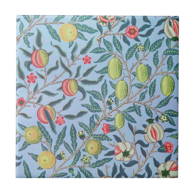 Carreau Modèle de fruit pastel grenade William Morris  (Devant)