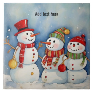 Carreau Modèle de la fête des Snowmen