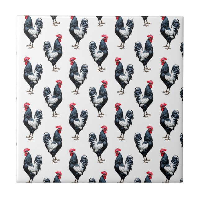 Carreau Modèle de poulet coq  (Devant)