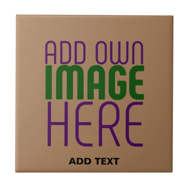 CARREAU MODELE DE TEXTE D'IMAGE MARRON SIMPLE ÉDITABLE MOD (Devant)