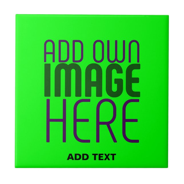 CARREAU MODELE DE TEXTE D'IMAGE NEON VERT EDITABLE MODERNE (Devant)