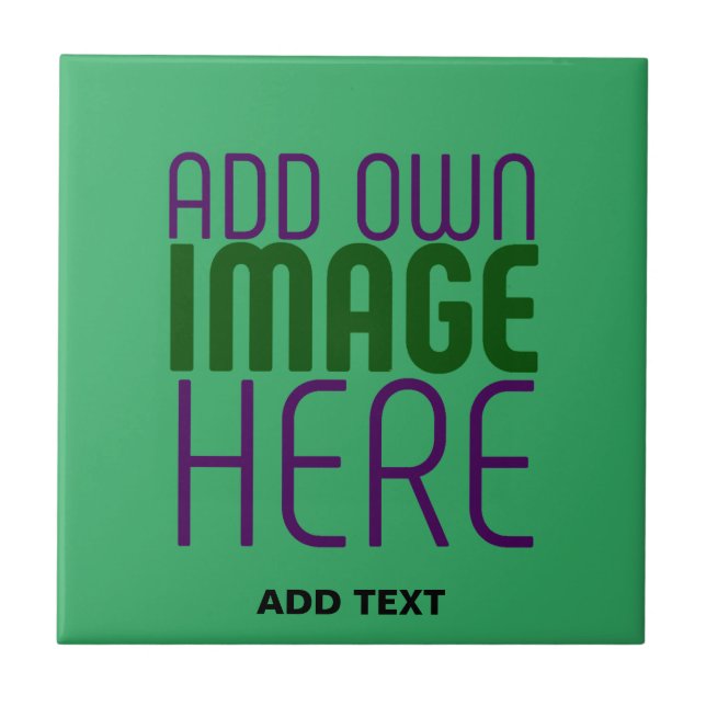 CARREAU MODELE DE TEXTE D'IMAGE VERT ÉMERAUDE ÉDITABLE MOD (Devant)