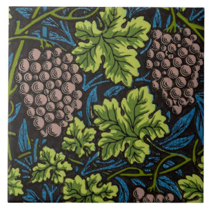 Carreau Modèle de vigne de raisin noir sans couture de Wil
