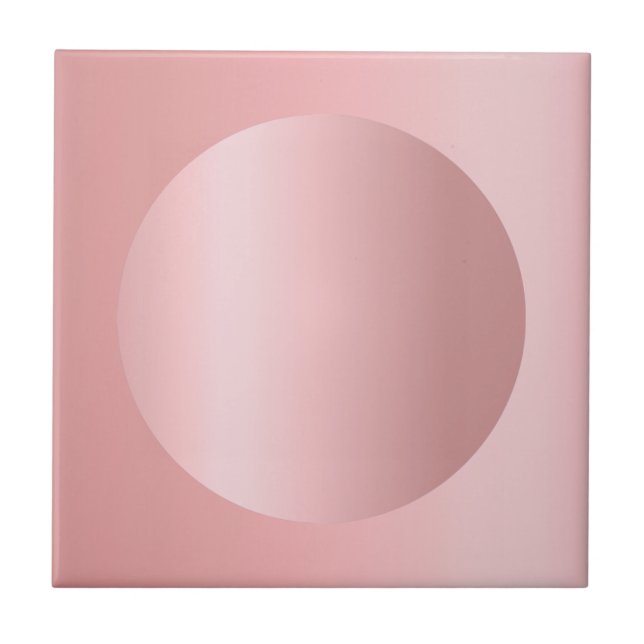 Carreau Modèle d'image personnalisable Rose Gold (Devant)