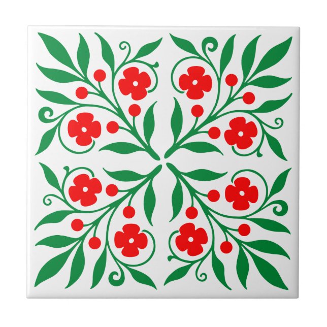 Carreau Modèle floral (Devant)