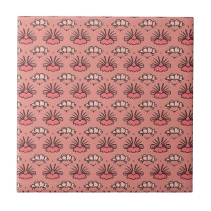 Carreau Modèle Floral Abstrait - Soft rose esthétique