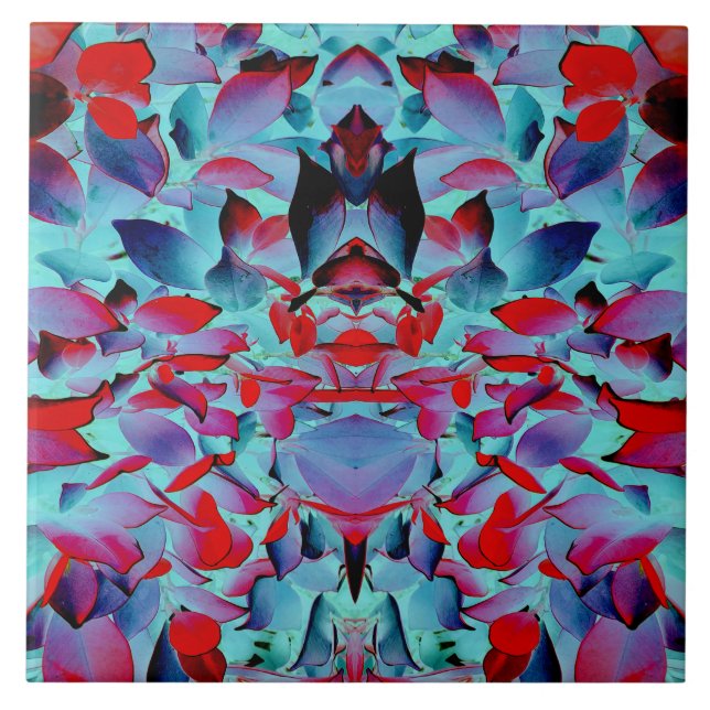 Carreau Modèle floral multicolore moderne (Devant)