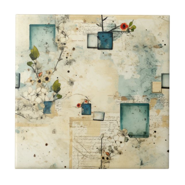 Carreau Modèle floral vintage (5) (Devant)