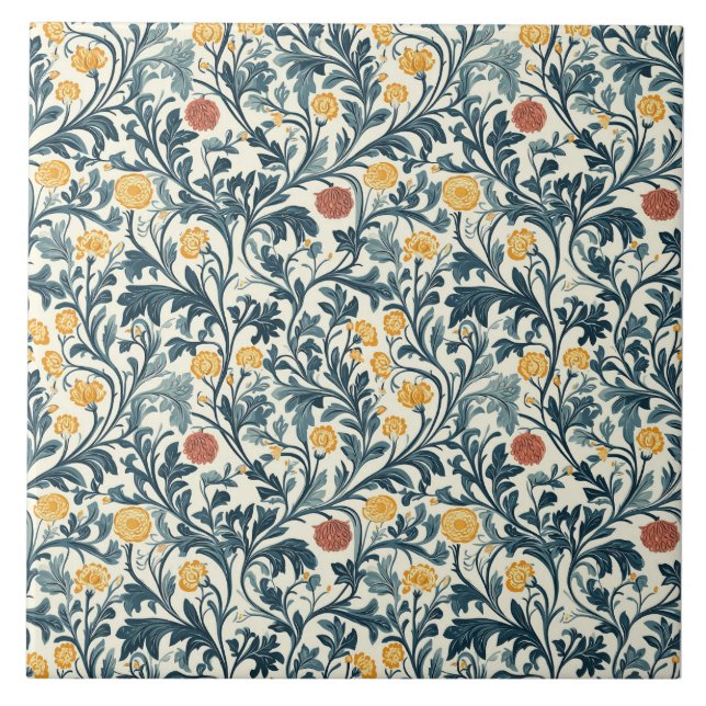 Carreau Modèle Floral William Morris (Devant)