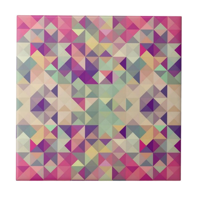 Carreau Modèle géométrique de hippies vintages (Devant)