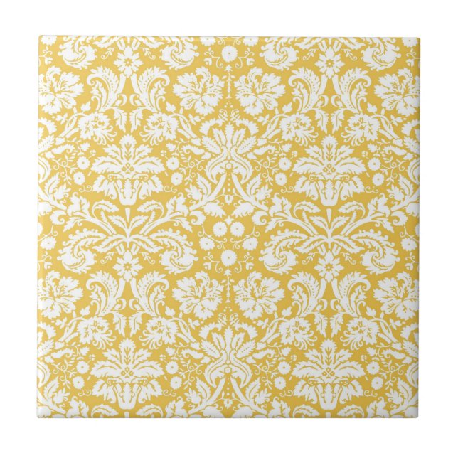 Carreau Modèle jaune damassé (Devant)