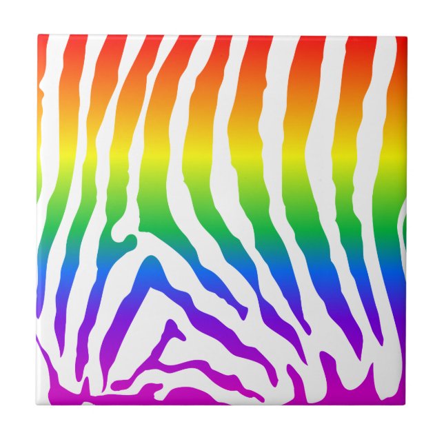 Carreau Modèle Rainbow Zebra (Devant)