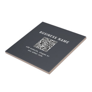 Carreau Modèle simple pour votre code QR Gris foncé