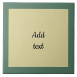 Carreau Modèle vert foncé et jaune pastel<br><div class="desc">Modèle vert foncé et jaune pastel,  prêt à être personnalisé.</div>