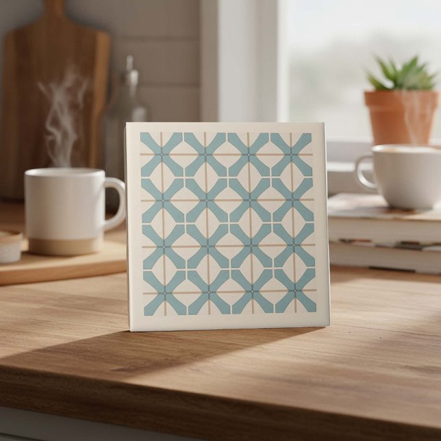 Carreau Modern Geometric Abstract Pat#16 Teal ID1192 (Créateur téléchargé)