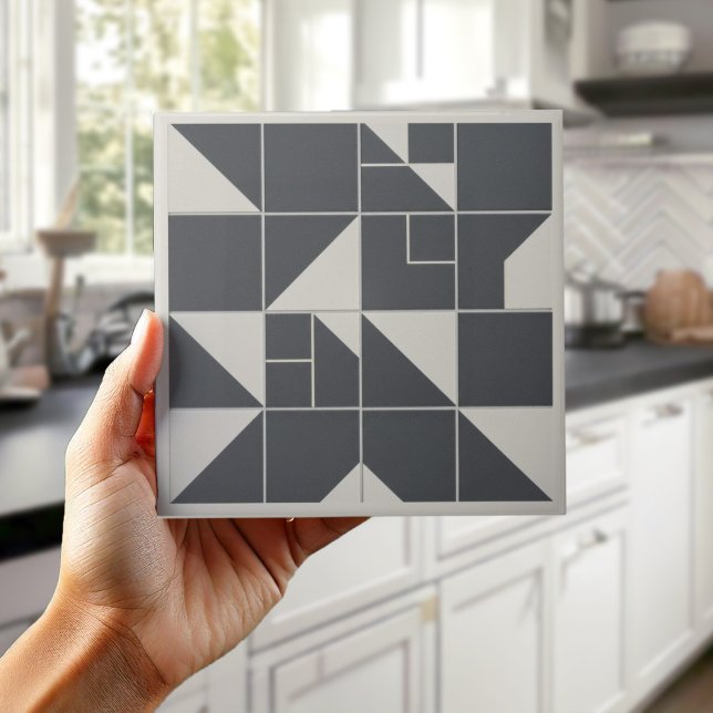 Carreau Modern Geometric Abstract Pat#1 Black ID1192 (Créateur téléchargé)