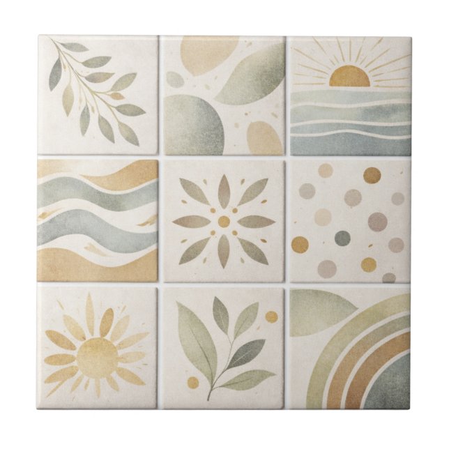 Carreau Modern Handcrafted Ceramic Tile – Artisanat Modern (Devant)