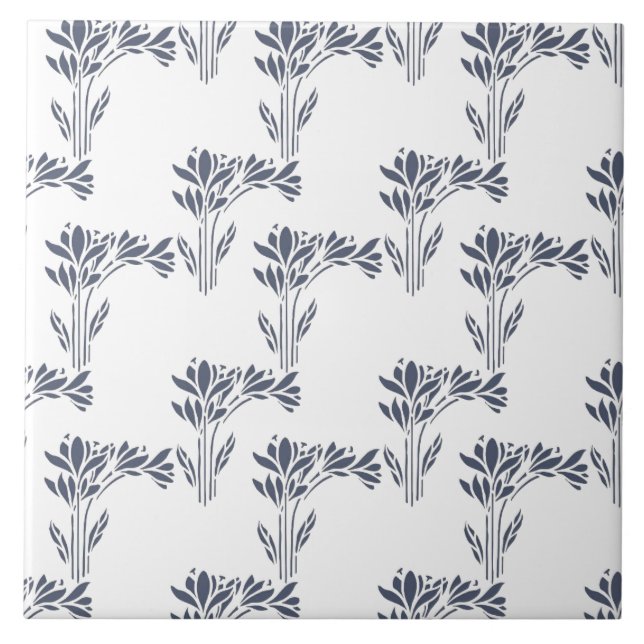 Carreau Modern Stylized Foliage Decorative  (Devant)