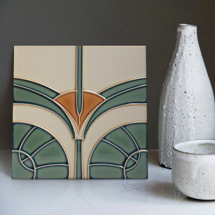 Carreau Moderne Abstrait Géométrique Symétrie du Milieu du