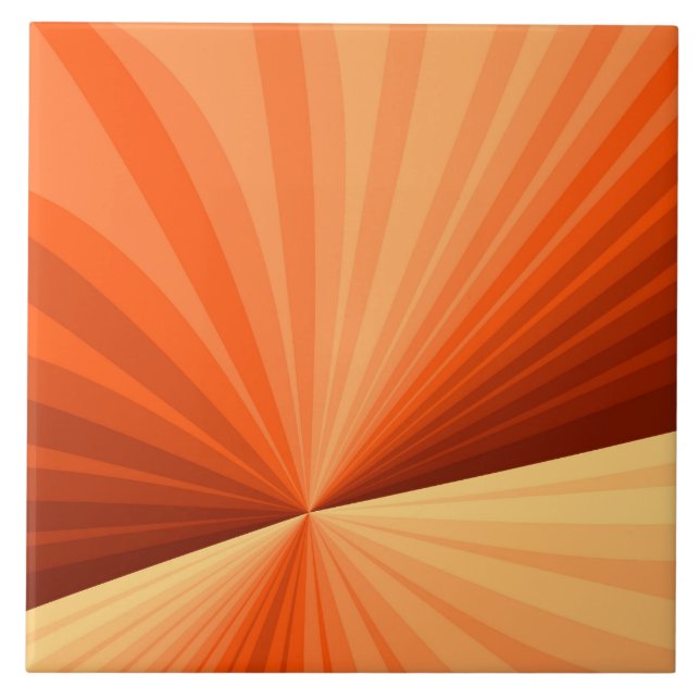 Carreau Moderne Abstrait Orange Rouge Vanille Graphique Fr (Devant)