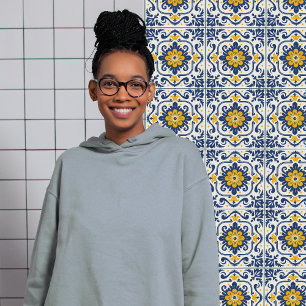 Carreau Moderne Azulejo Bleu Jaune Portugais Lisbonne