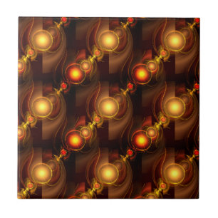 Carreau Moderne Bohème Élégant Motif Artistique Abstrait D