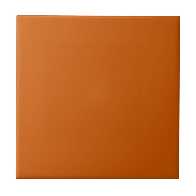 Carreau Moderne Burnt Orange Plain Couleur Solide (Devant)