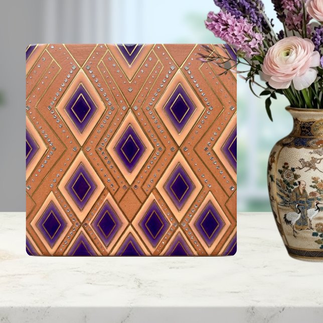 Carreau Moderne disco cascade streamline violet orange (Créateur téléchargé)