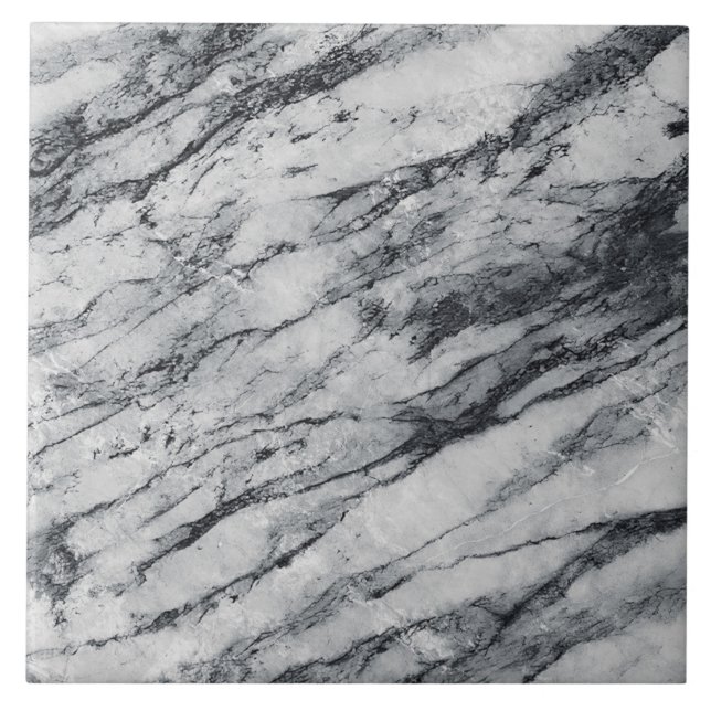 Carreau Moderne et élégant Marbre Classique Simple Gris Ch (Devant)