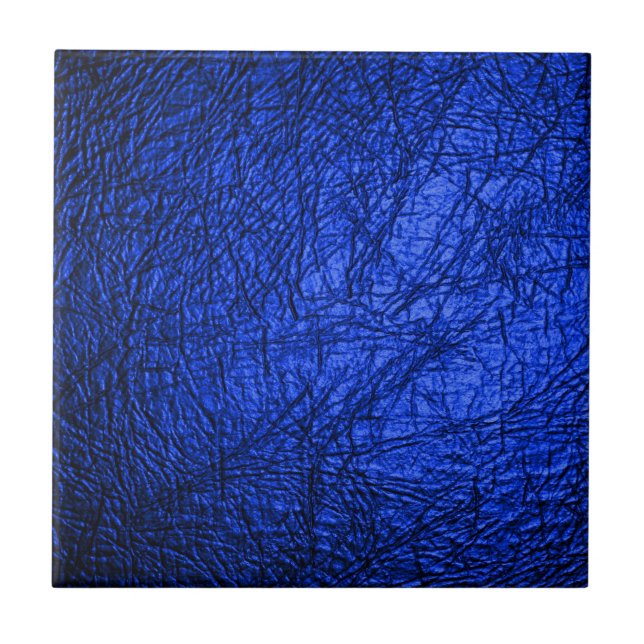 Carreau Moderne Faux Blue Leather Texture (Devant)