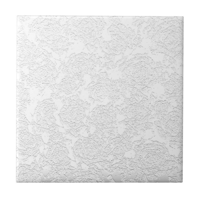 Carreau Moderne Floral Blanc Motif contemporain (Devant)