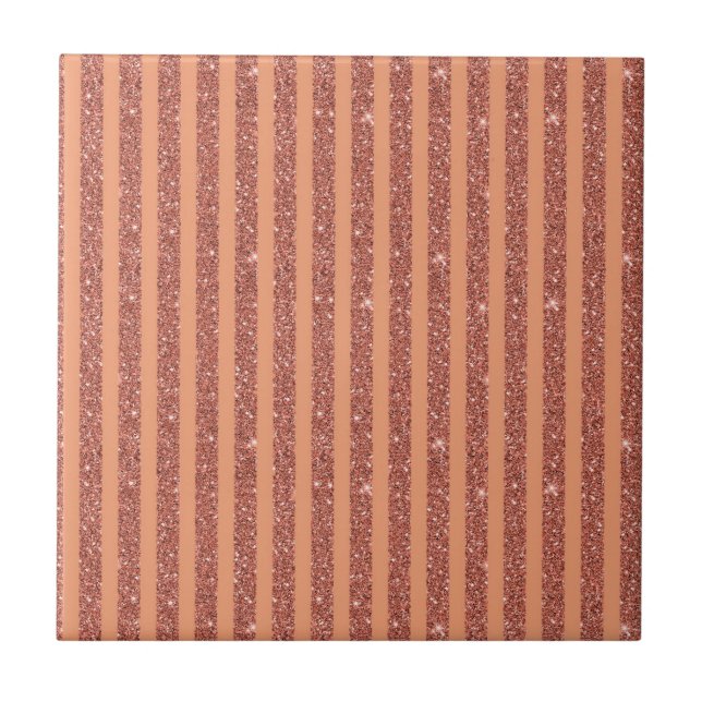 Carreau Moderne Glitter Style Orange Mangue Rayures Vertic (Devant)