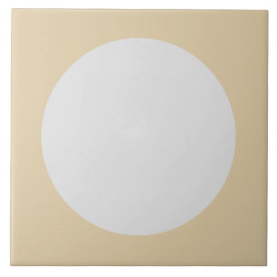 Carreau Moderne Pastel Cream Circle abstrait simple