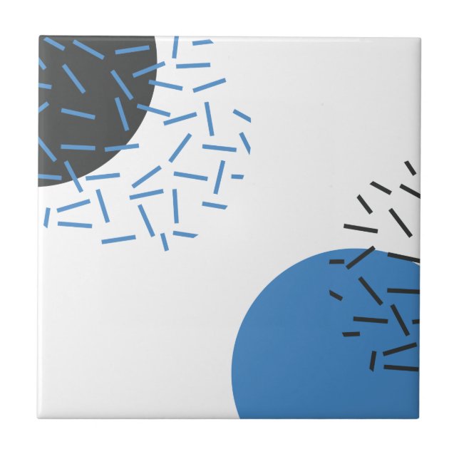 Carreau Moderne, simple, cool, abstrait, motif graphique (Devant)