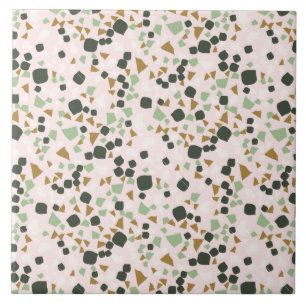 Carreau Moderne Simple Rose Terrazzo Carrelage vert