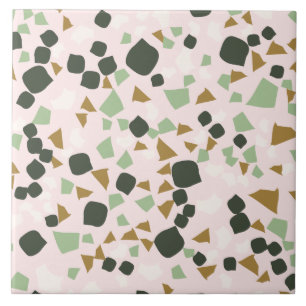 Carreau Moderne Simple Rose Terrazzo Carrelage vert