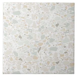 Carreau Moderne Simple Terrazzo Carrelage blanc